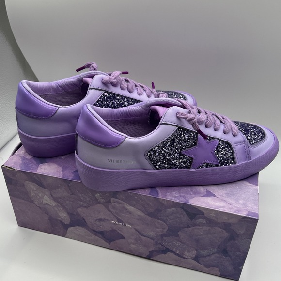 NEW Vintage Havana Levels Sneakers, Women's SZ: 8 M,Purple/Glitter - Picture 15 of 16